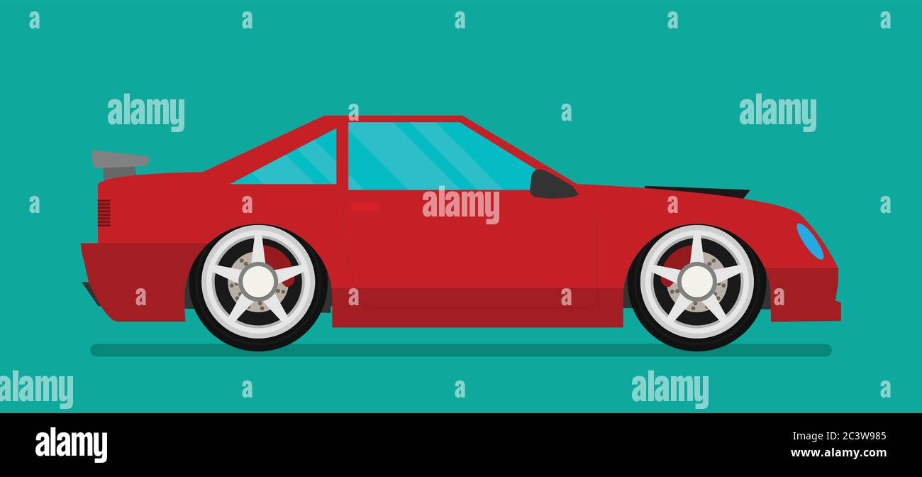 Flat racing car vector. Eps 10 Stock Vector Image & Art - Alamy
