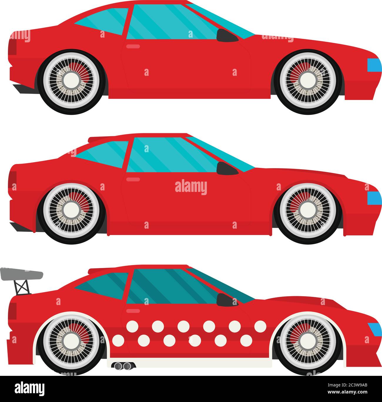 Flat racing car vector set. Eps 10 Stock Vector Image & Art - Alamy