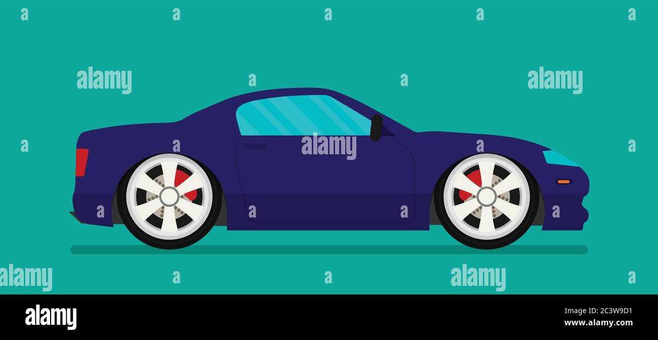Flat racing car vector. Eps 10 Stock Vector Image & Art - Alamy