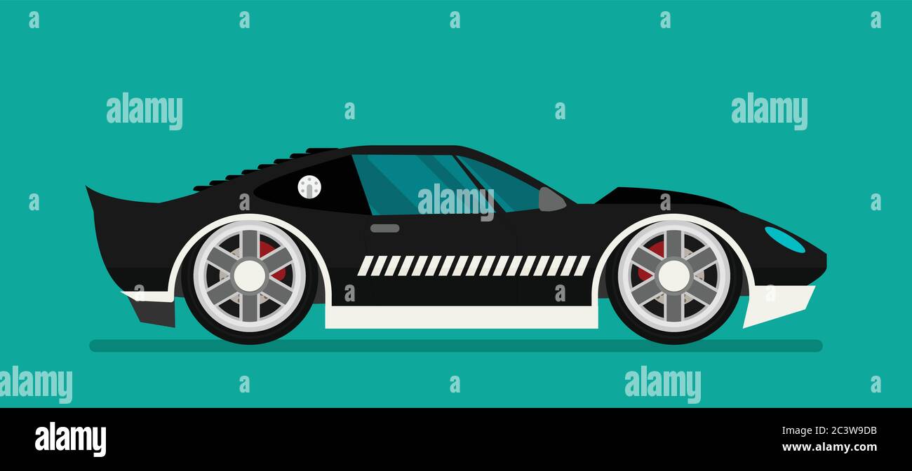 Flat racing car vector. Eps 10 Stock Vector Image & Art - Alamy