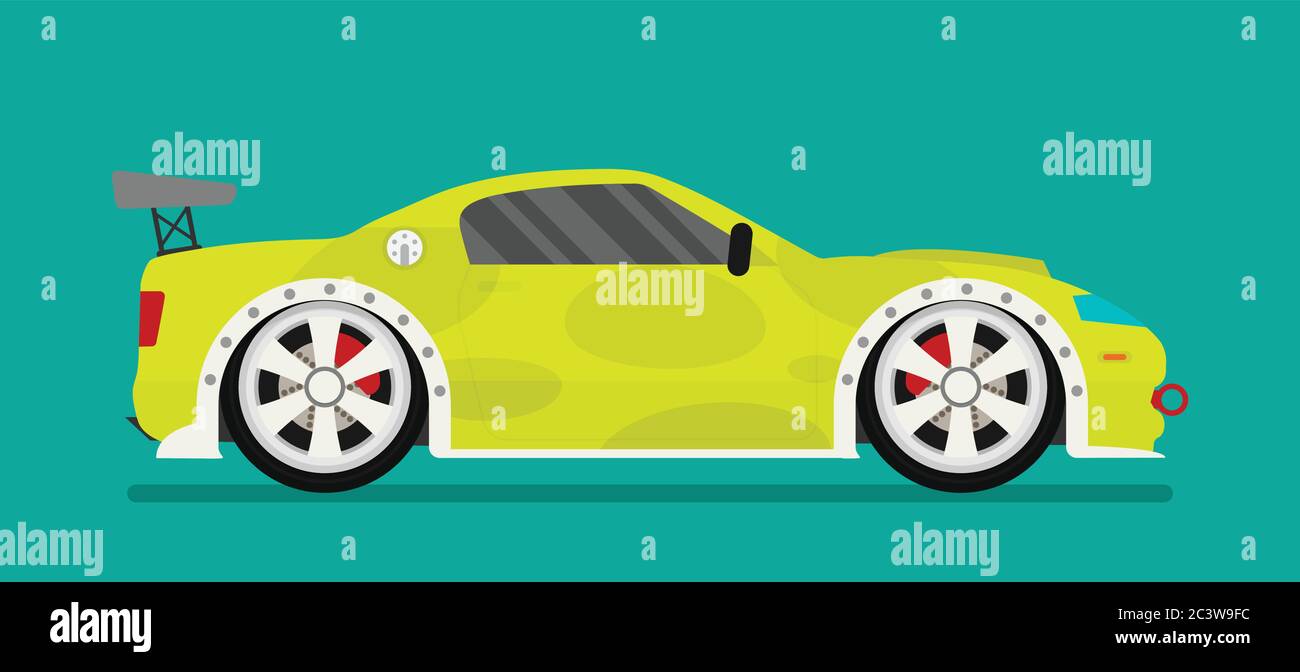Flat racing car vector. Eps 10 Stock Vector Image & Art - Alamy