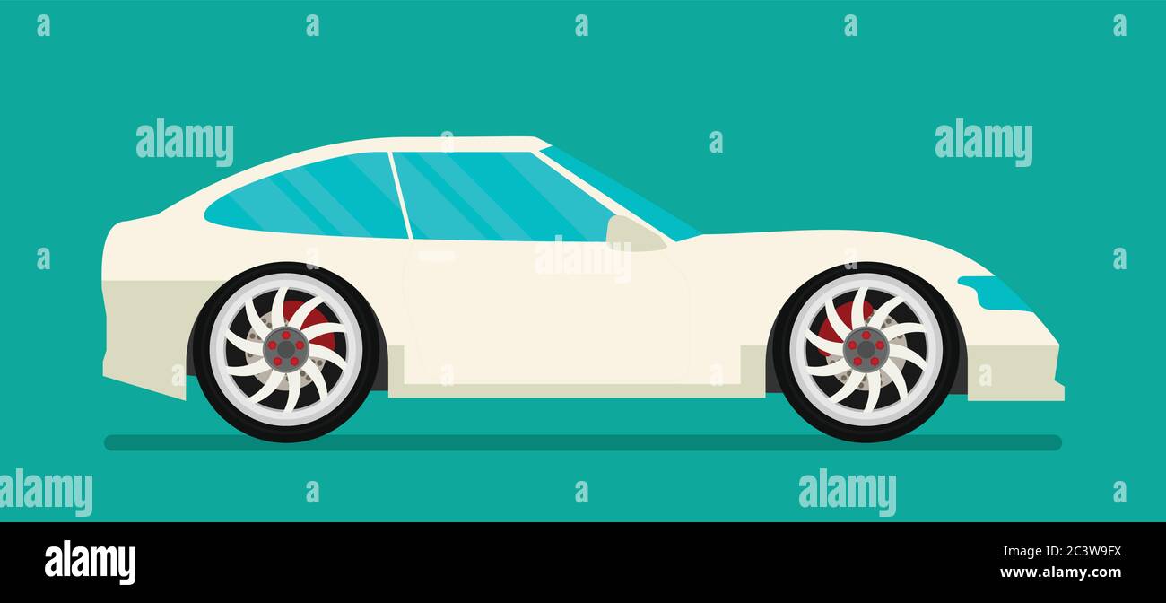 Flat racing car vector. Eps 10 Stock Vector Image & Art - Alamy