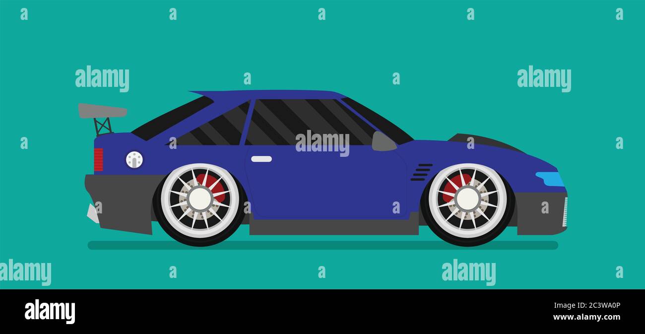 Flat racing car vector. Eps 10 Stock Vector Image & Art - Alamy