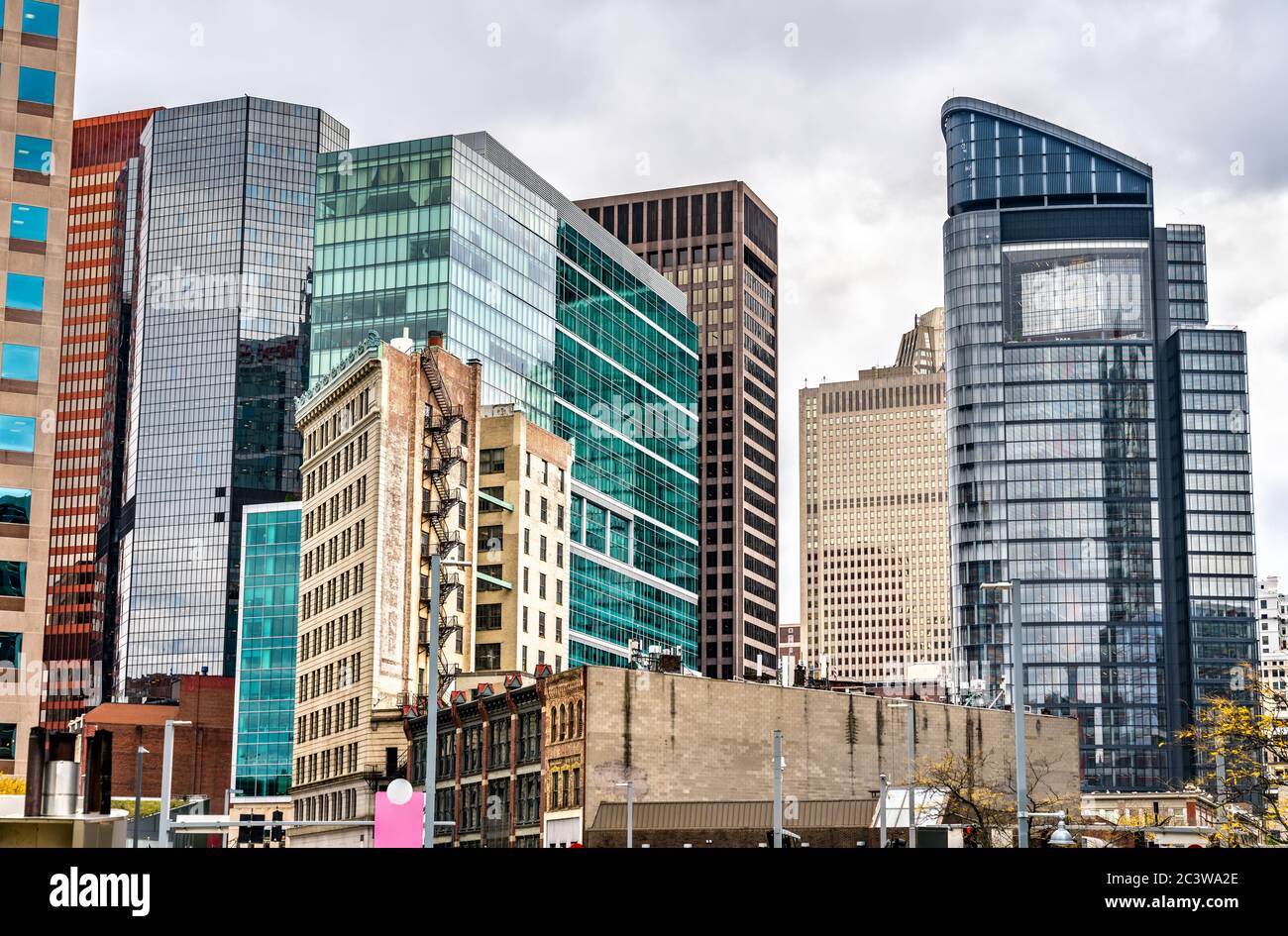 Skyscrapers in Downtown Pittsburgh. Pennsylvania, USA Stock Photo