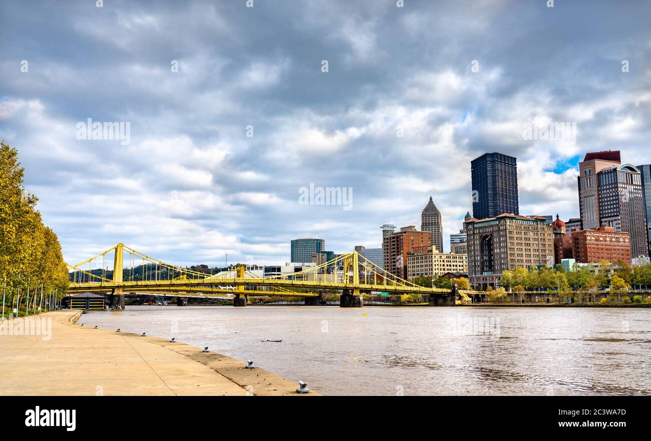 The Allegheny River in Pittsburgh, Pennsylvania, USA Stock Photo