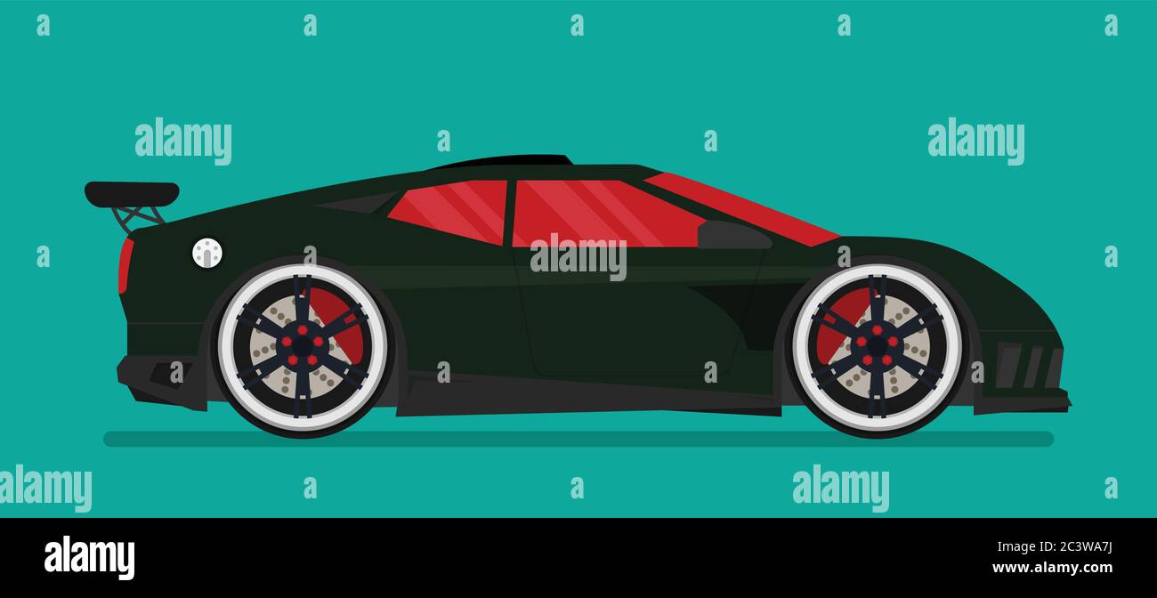 Flat racing car vector. Eps 10 Stock Vector Image & Art - Alamy