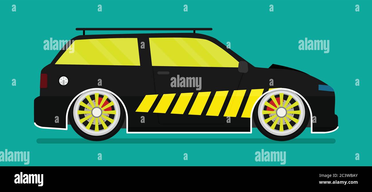 Flat racing car vector. Eps 10 Stock Vector Image & Art - Alamy