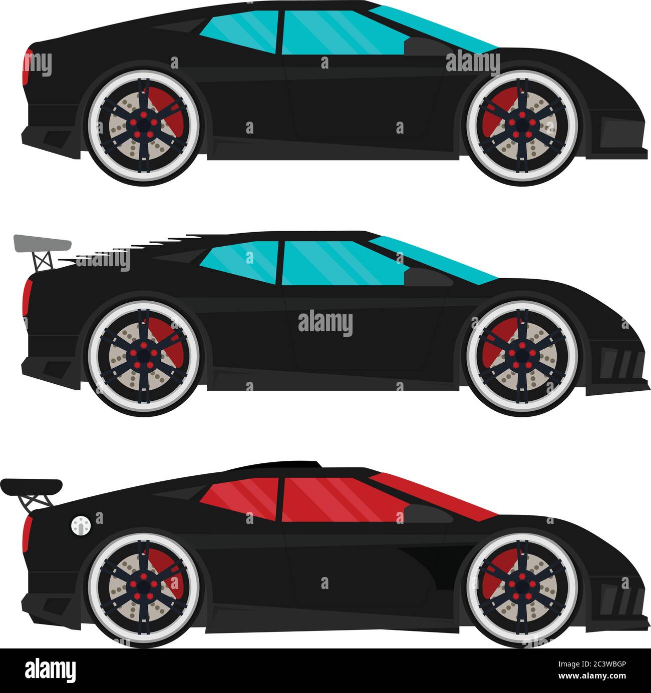 Flat racing car vector set. Eps 10 Stock Vector Image & Art - Alamy