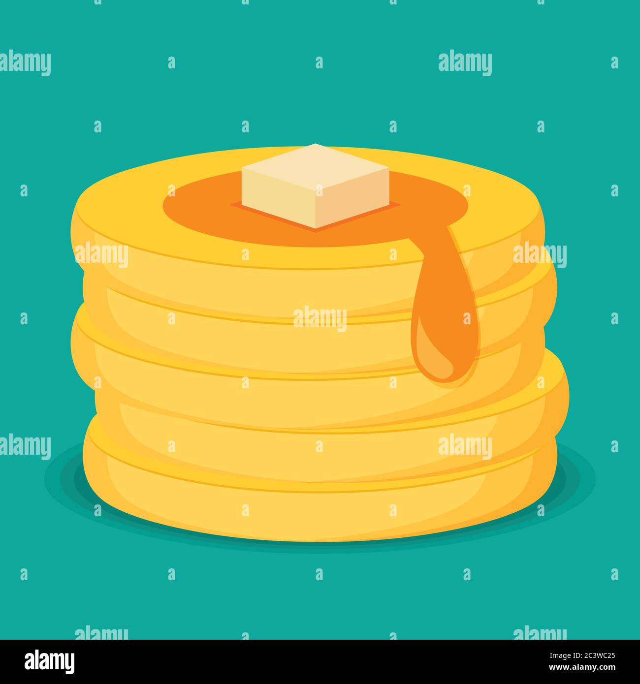 Isometric icon of pancakes Stock Vector