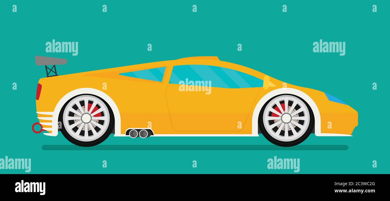 Flat racing car vector. Eps 10 Stock Vector Image & Art - Alamy