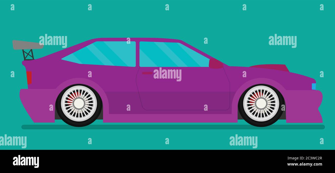Flat racing car vector. Eps 10 Stock Vector Image & Art - Alamy