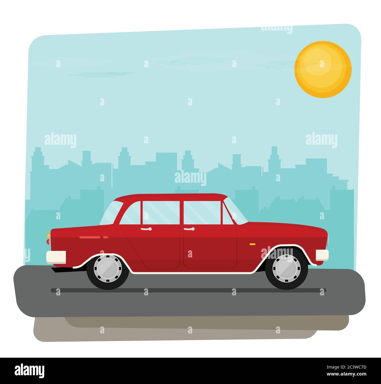 Flat vector old car Stock Vector Image & Art - Alamy