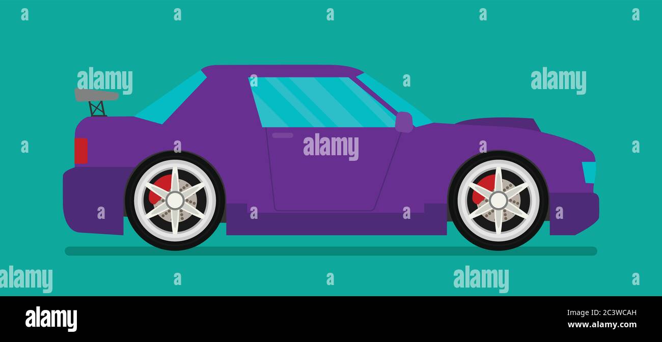 Flat racing car vector. Eps 10 Stock Vector Image & Art - Alamy