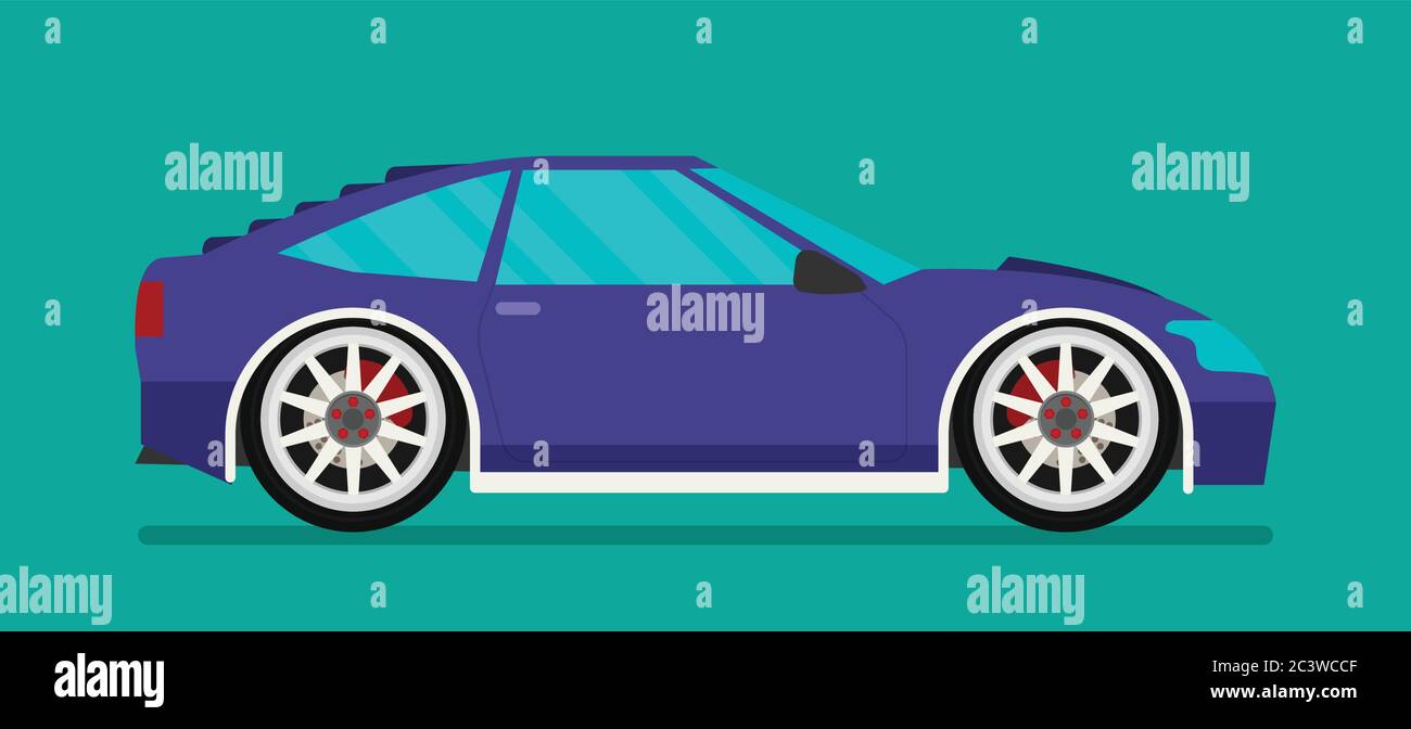 Flat racing car vector. Eps 10 Stock Vector Image & Art - Alamy