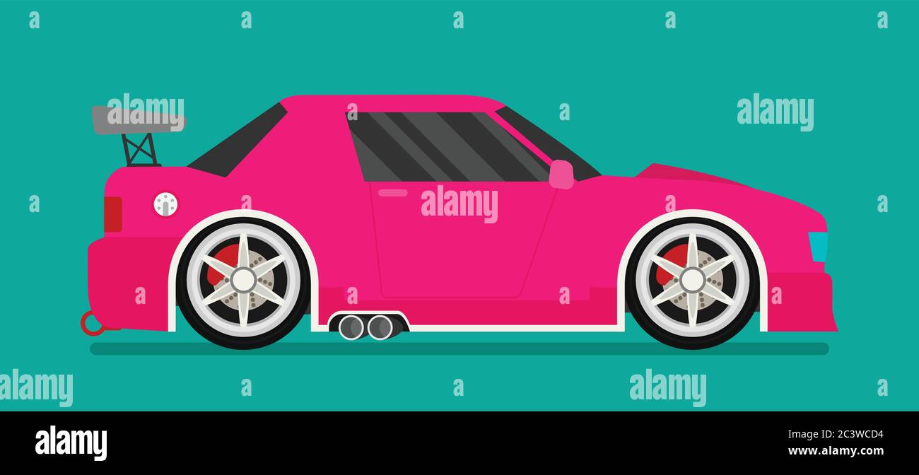 Flat racing car vector. Eps 10 Stock Vector Image & Art - Alamy