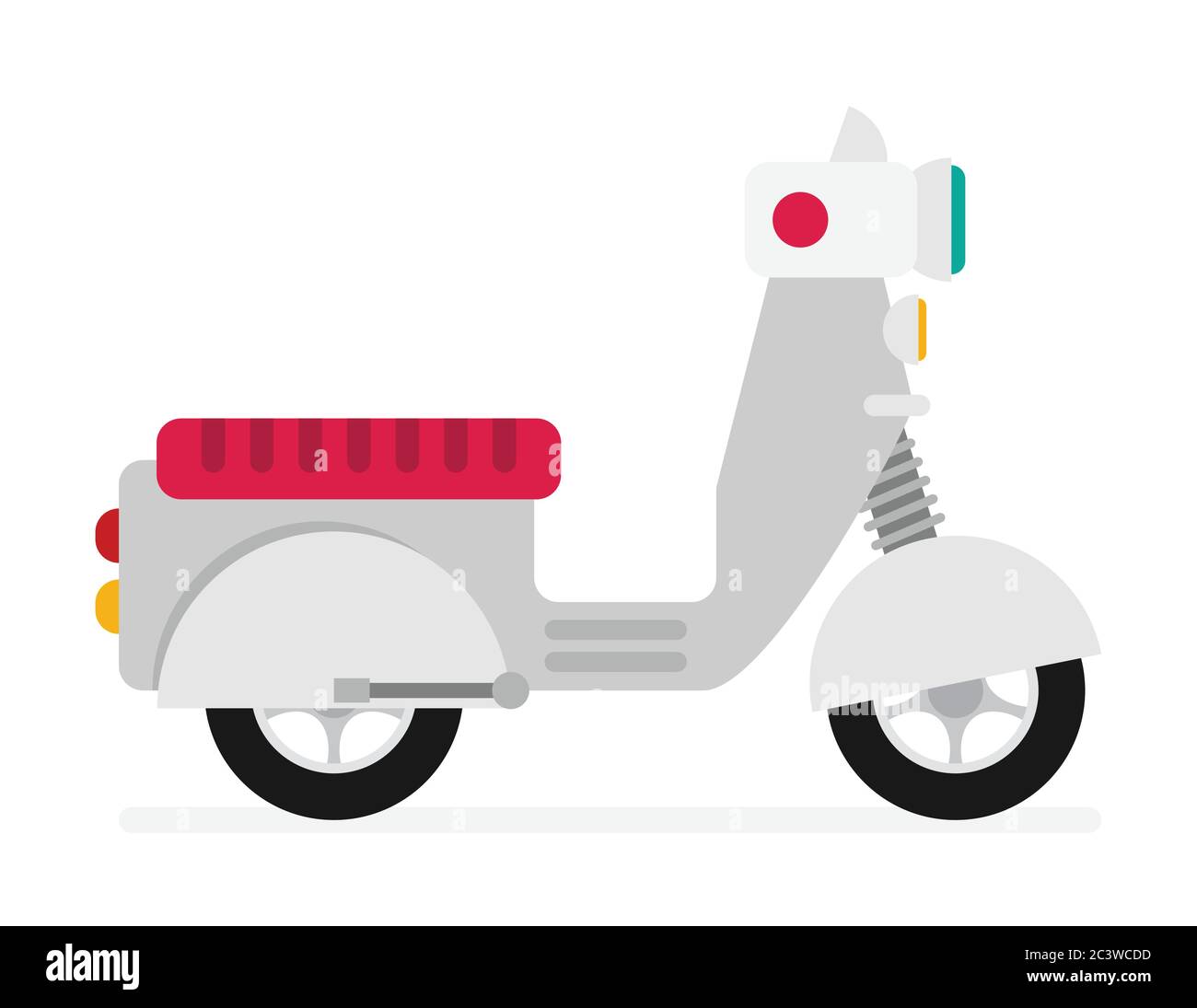 Vector creative flat design scooter icon Stock Vector Image & Art - Alamy