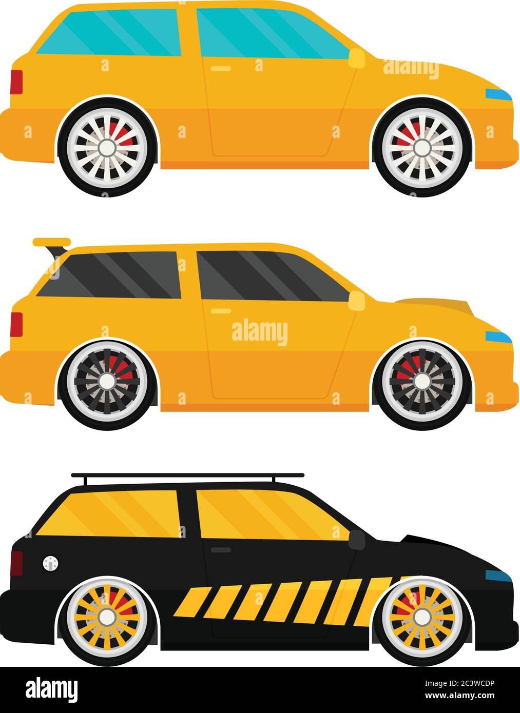 Flat racing car vector set. Eps 10 Stock Vector Image & Art - Alamy