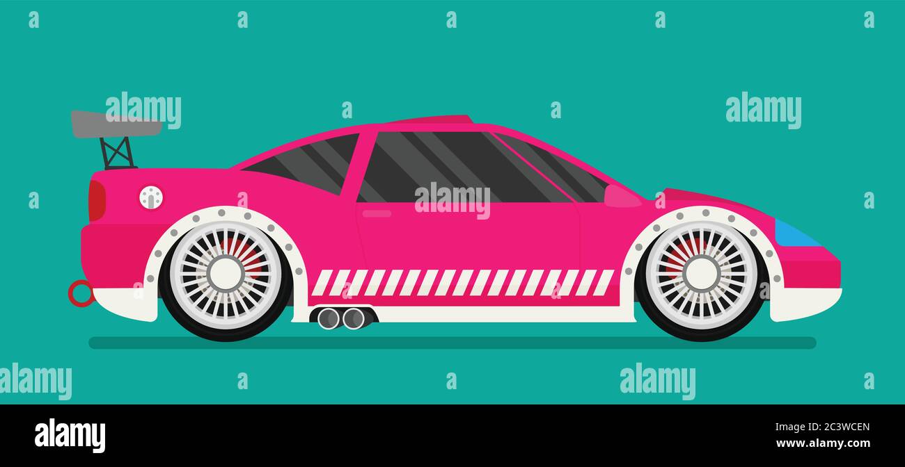 Flat racing car vector. Eps 10 Stock Vector Image & Art - Alamy