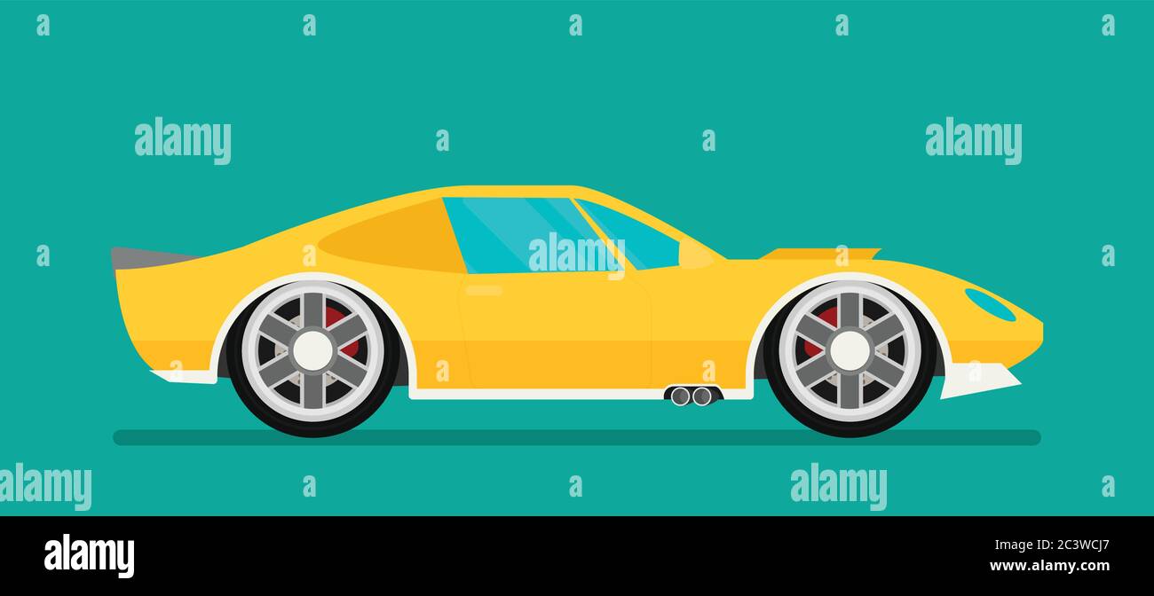 Flat racing car vector. Eps 10 Stock Vector Image & Art - Alamy
