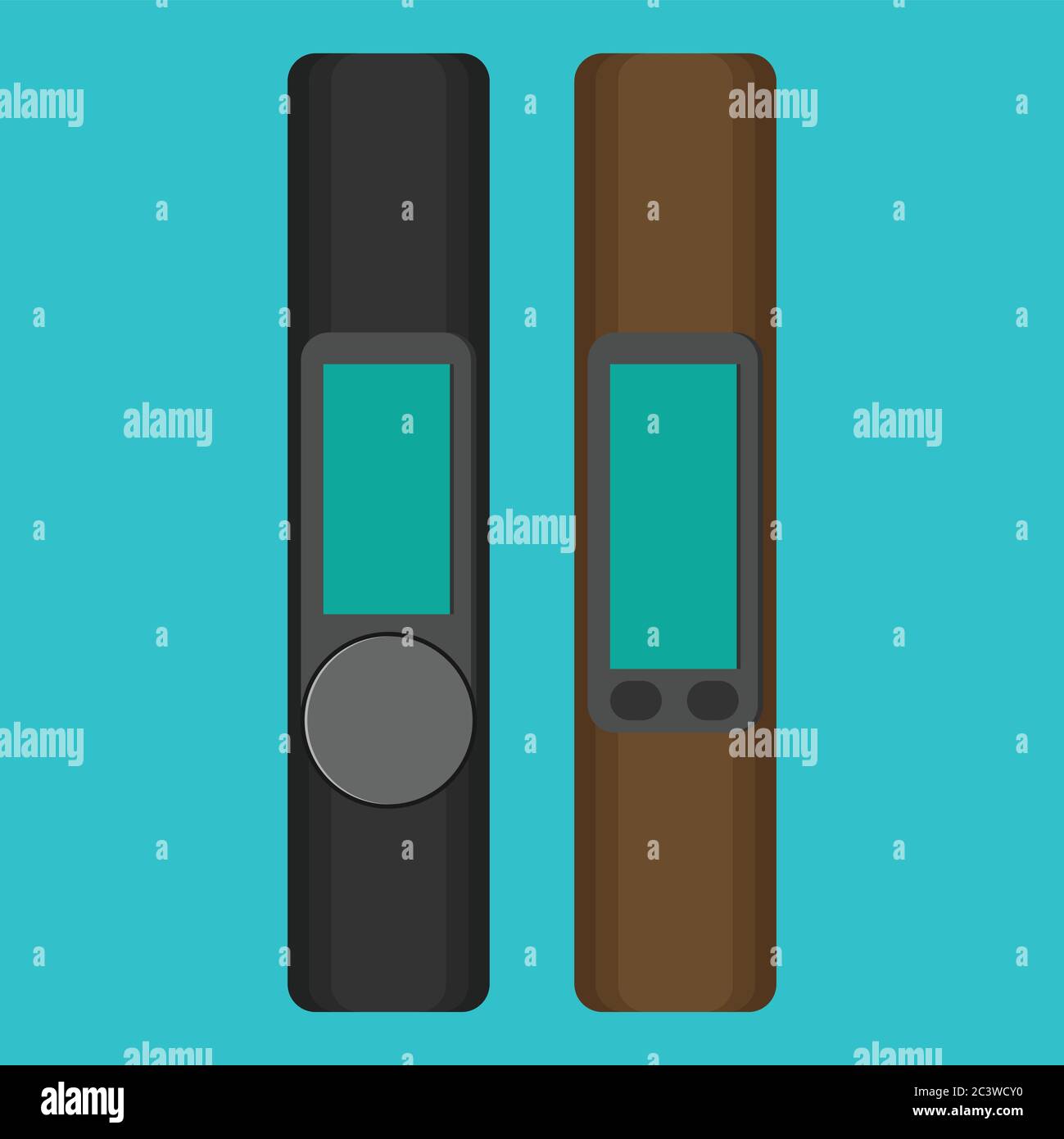 Smartwatch wearable technology. Stock Vector