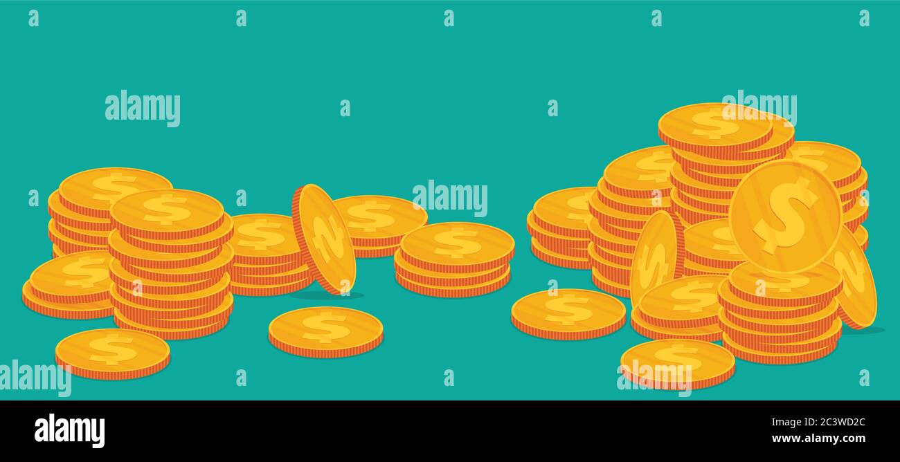 Coins icon. Vector illustration Stock Vector