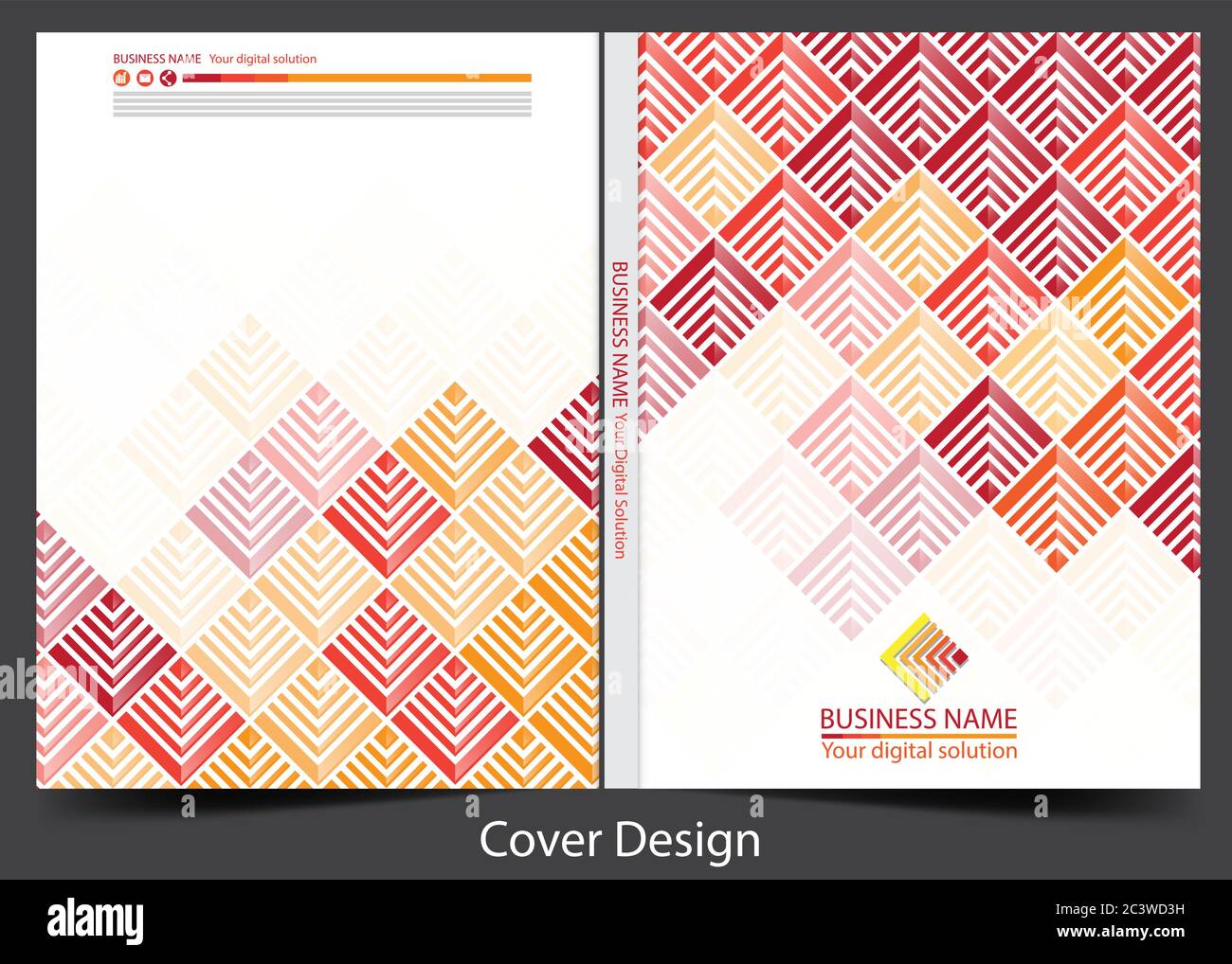 Annual report cover Business vector design Stock Vector