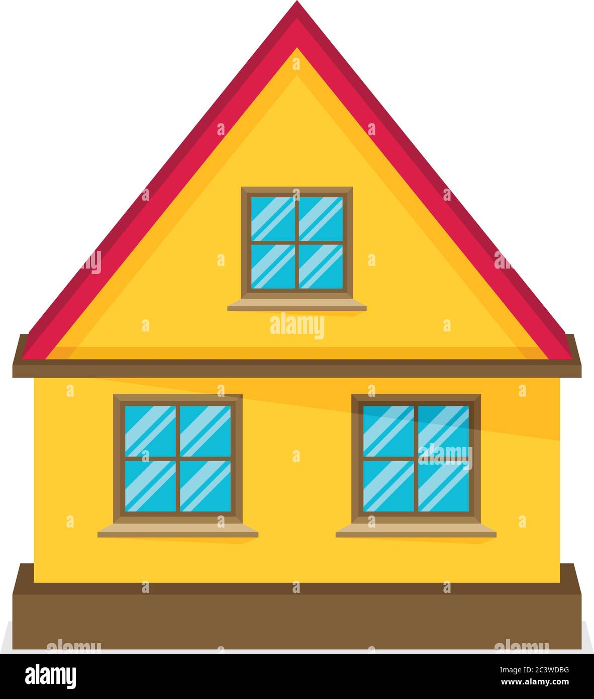 Flat house icon. Stock Vector