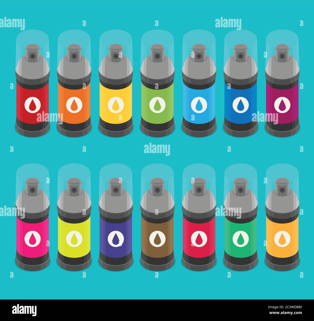 Spray Paint Can set.Vector Flat Icon Stock Vector Image & Art Alamy