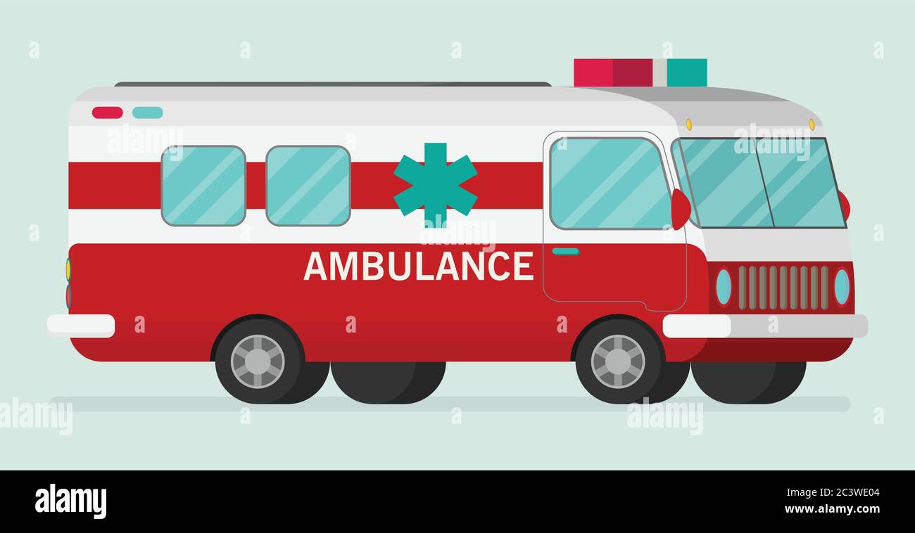 Retro ambulance vector car Stock Vector Image & Art - Alamy