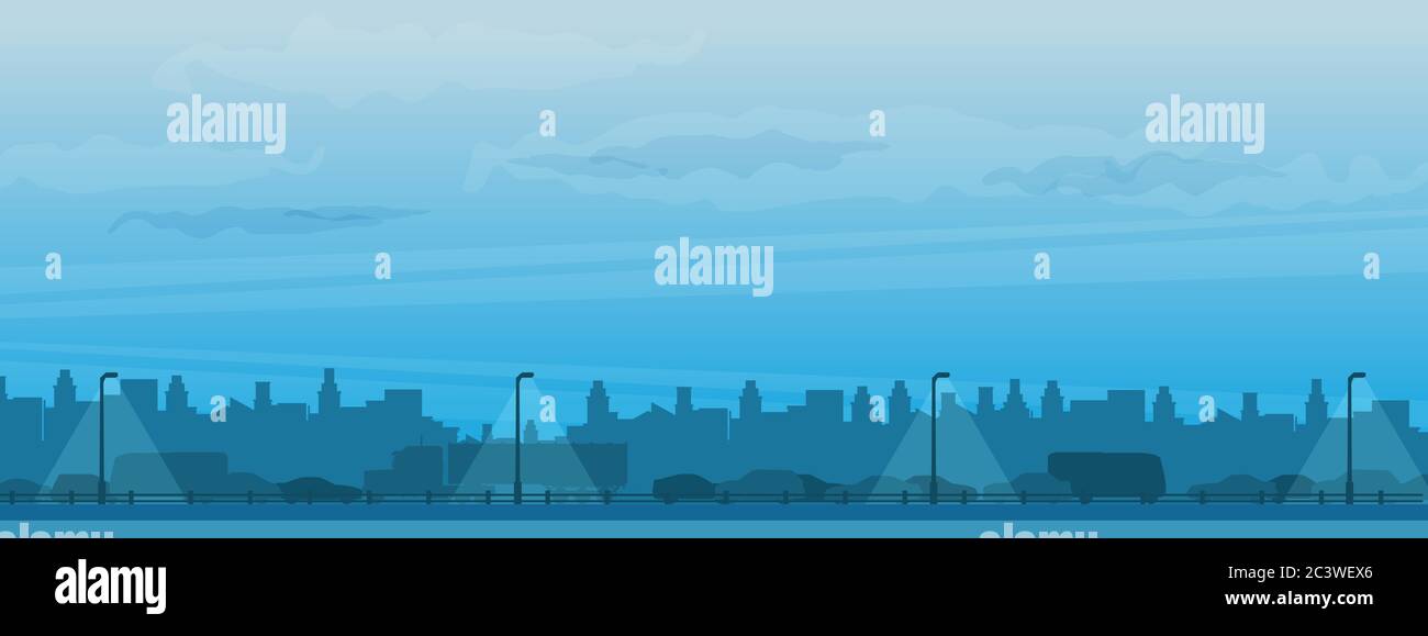 Flat design urban landscape illustration Stock Vector Image & Art - Alamy