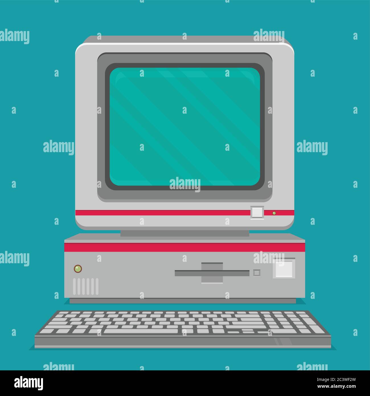 Vintage personal computer. Vector illustration Stock Vector Image & Art