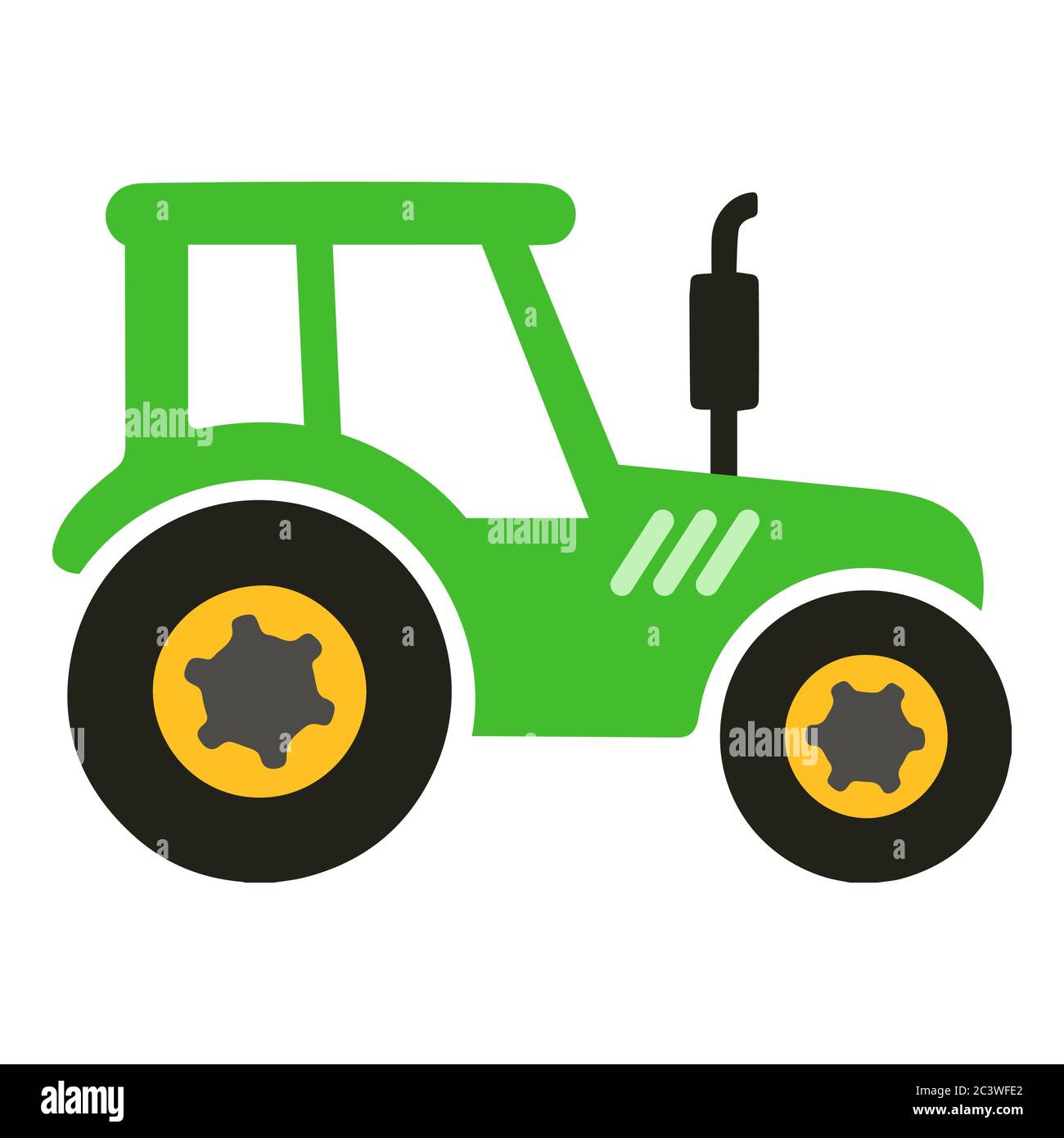 Tractor vector cartoon isolated on white background Stock Vector Image