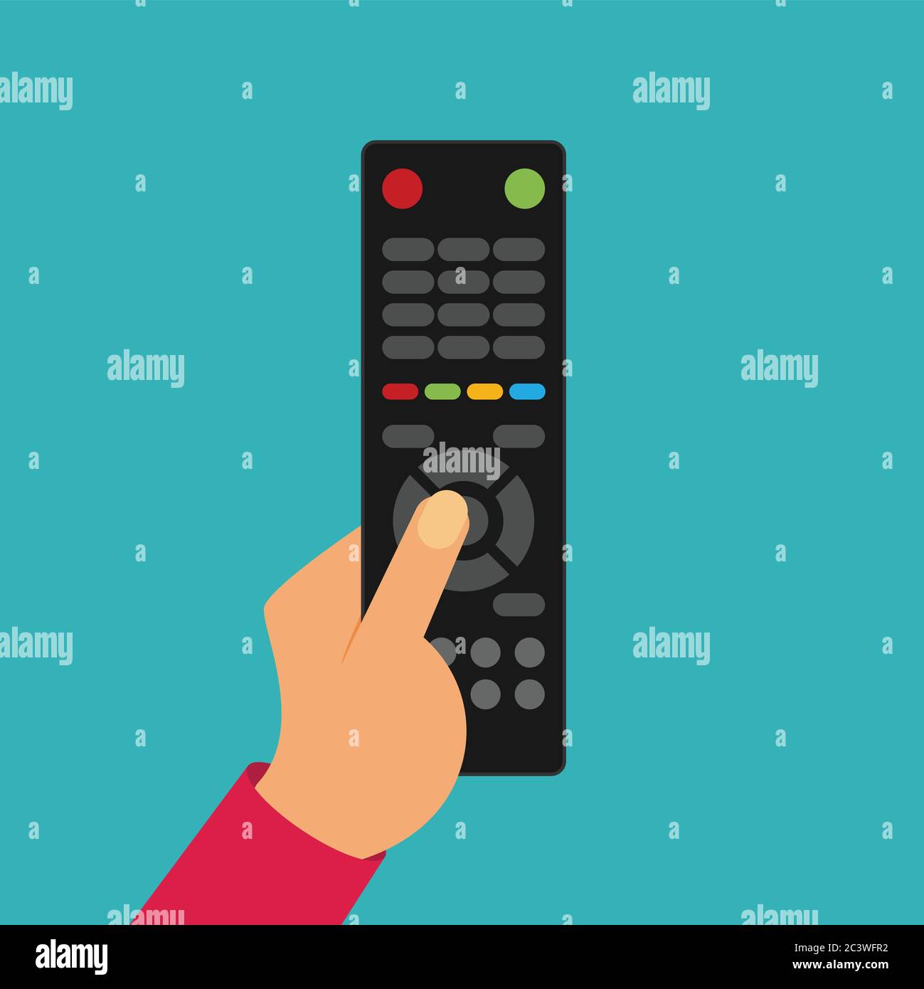 Hand holding remote control Stock Vector Images Alamy