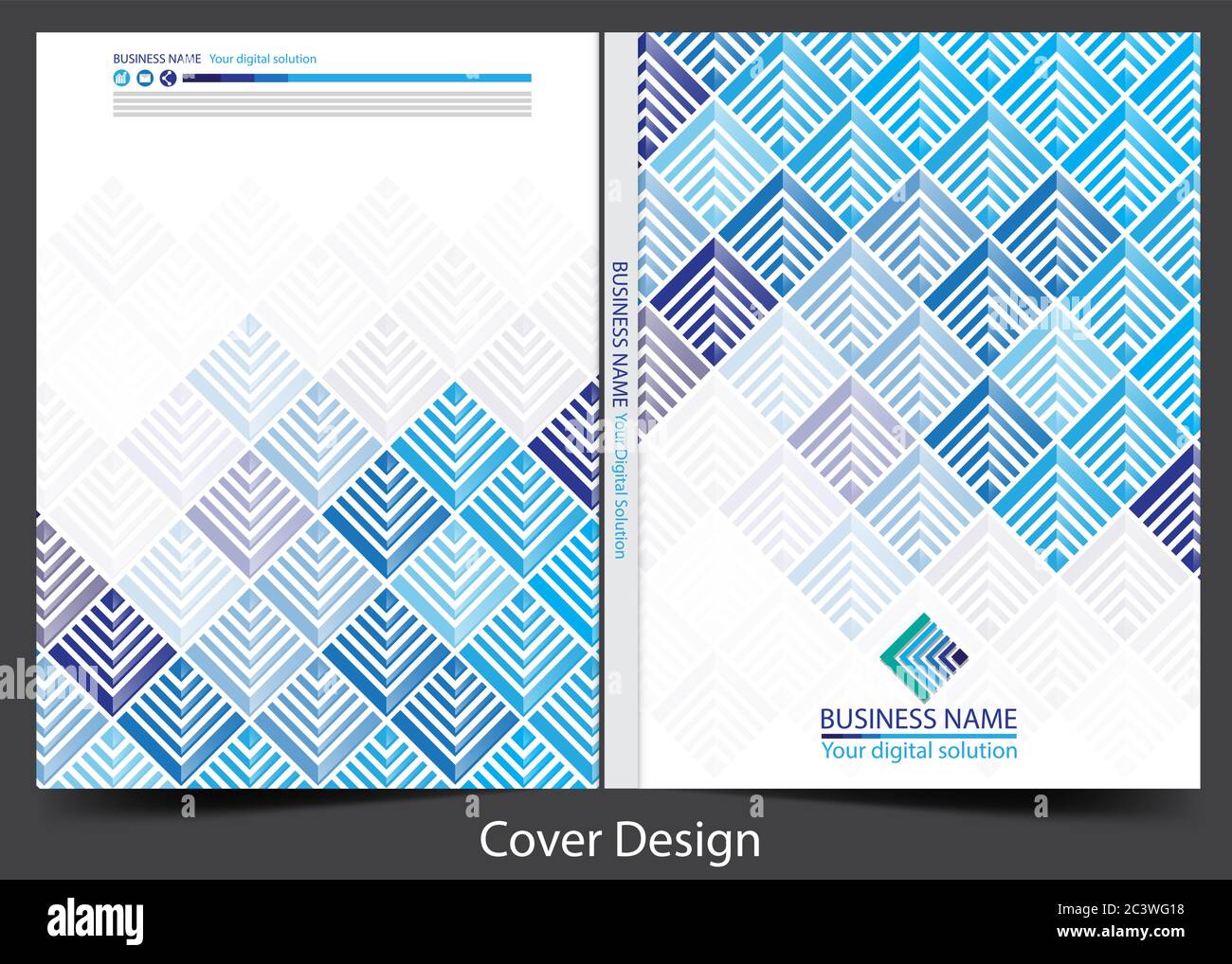 Annual report cover Business vector design Stock Vector