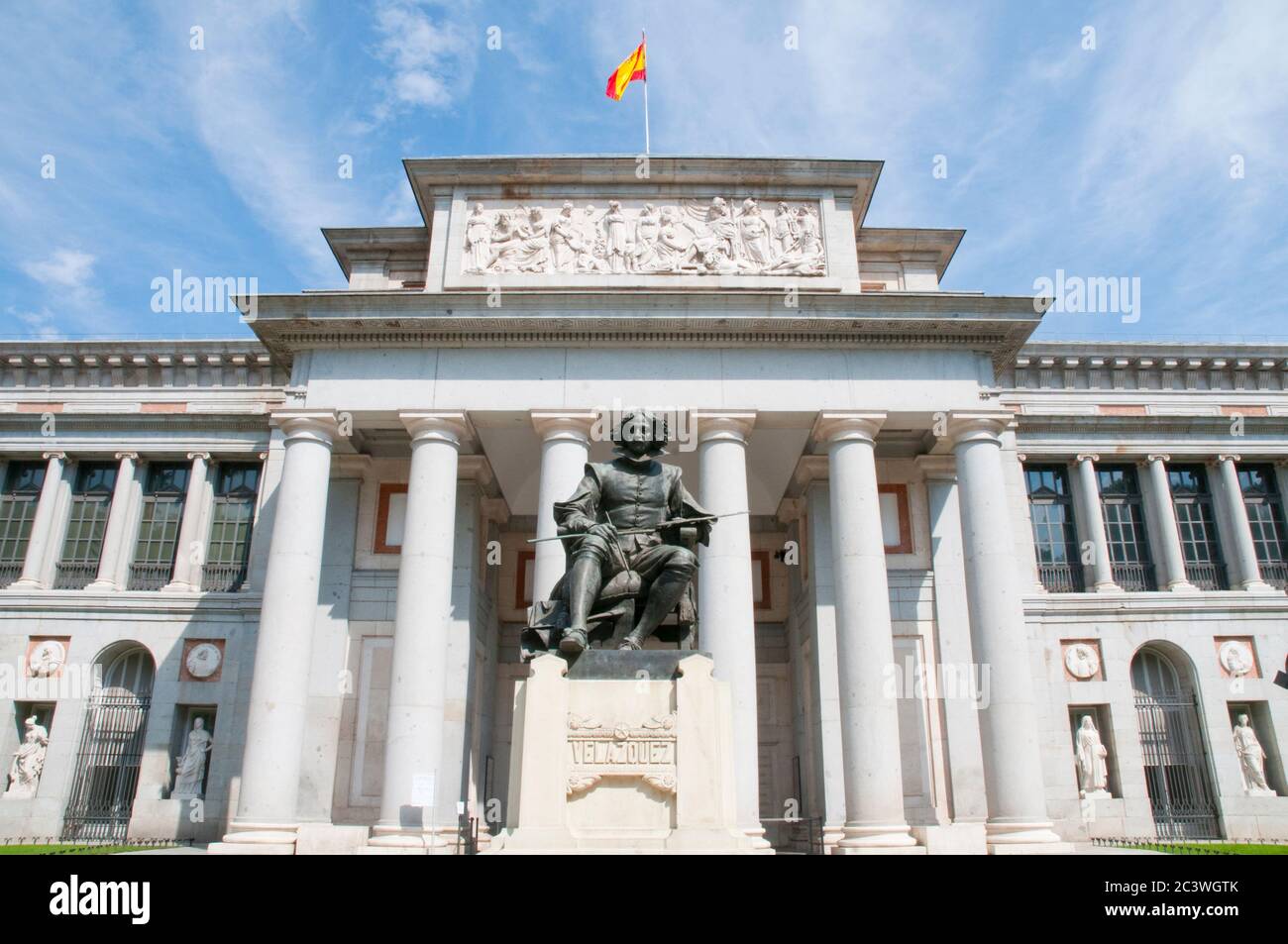 Velazquez statue and The Prado Museum. Madrid, Spain Stock Photo Alamy