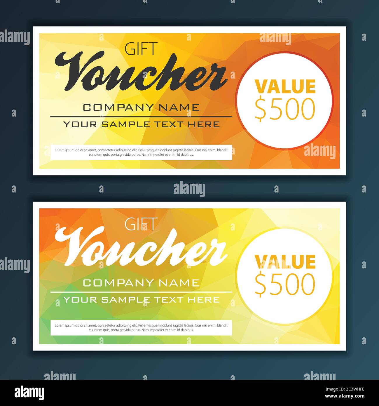 Gift voucher template Stock Vector Image & Art - Alamy