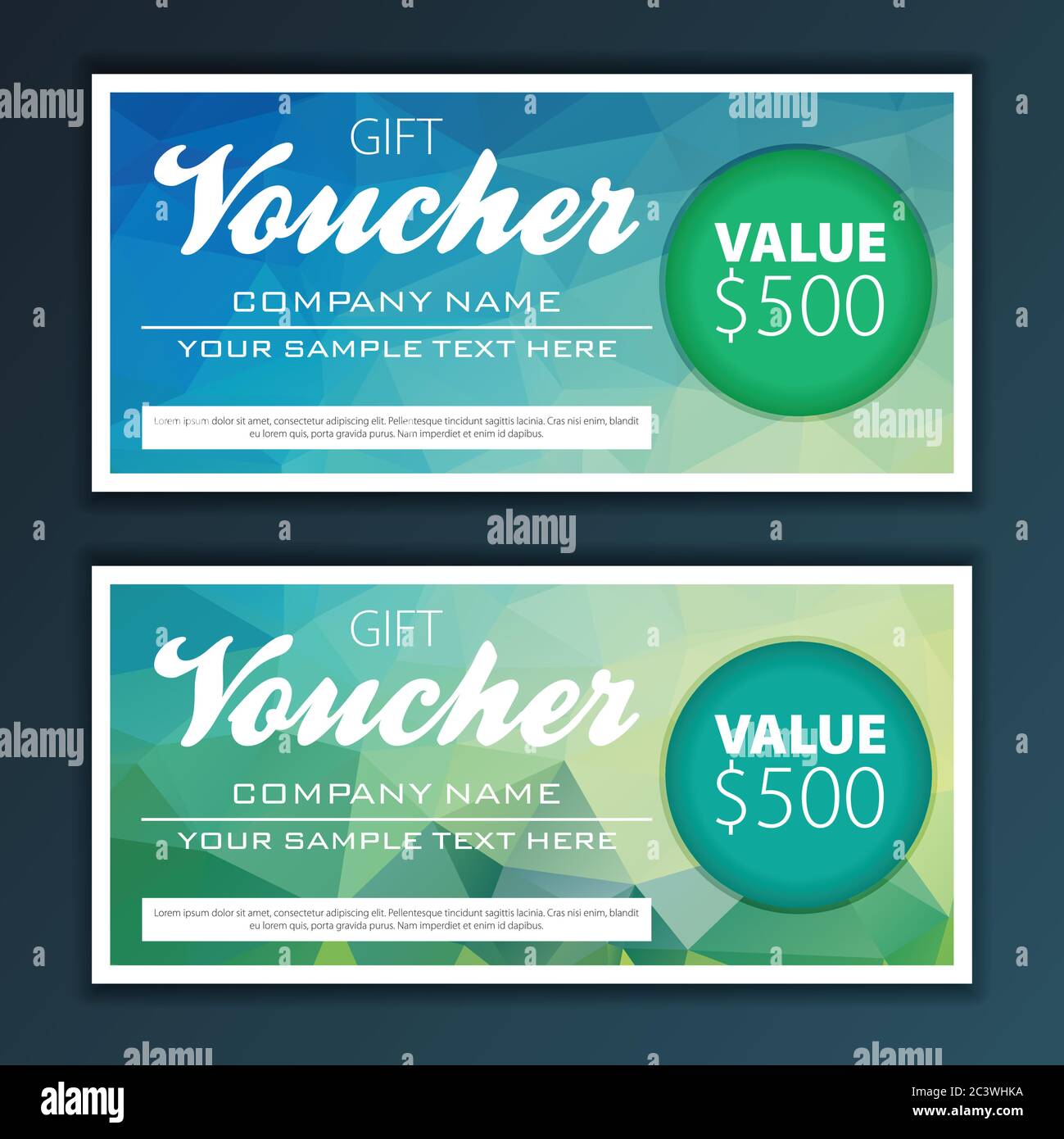 Gift voucher template Stock Vector Image & Art - Alamy