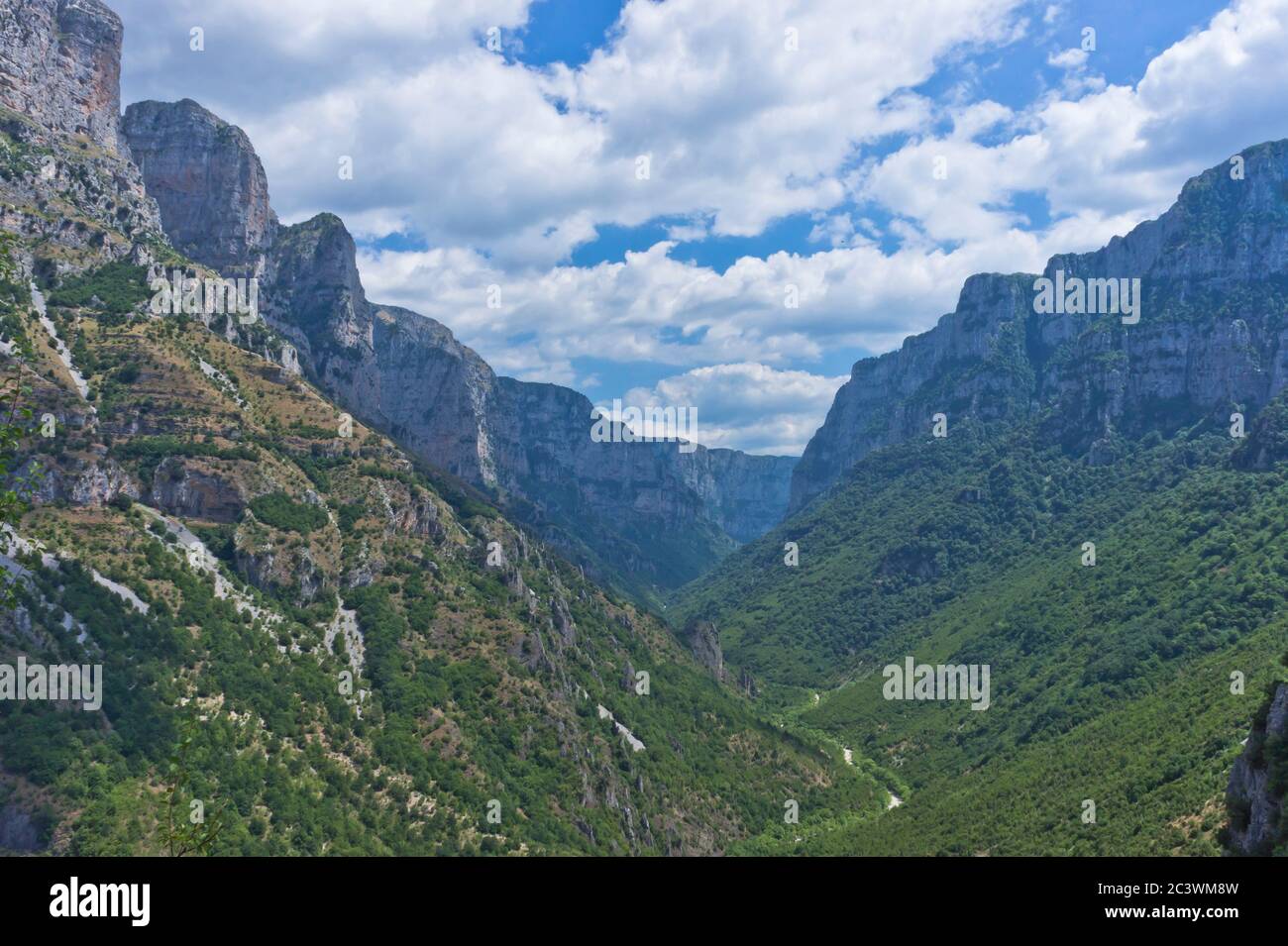 Vikos gorge, Natural landscape in Epirus, Greece, Zagorochoria, Stock Photo