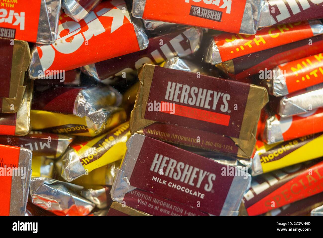 Hershey Minature Candy Bars Stock Photo