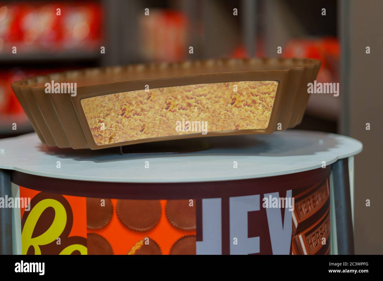 Hershey, PA / USA - November 26, 2019: A large Reese’s Peanut Butter ...