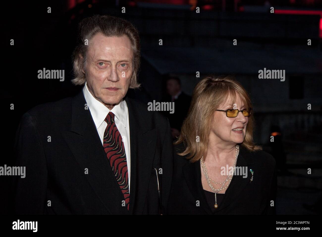 Actor Christopher Walken with guest attends the Vanity Fair party during the 8th annual Tribeca Film Festival at the State Supreme Courthouse Stock Photo
