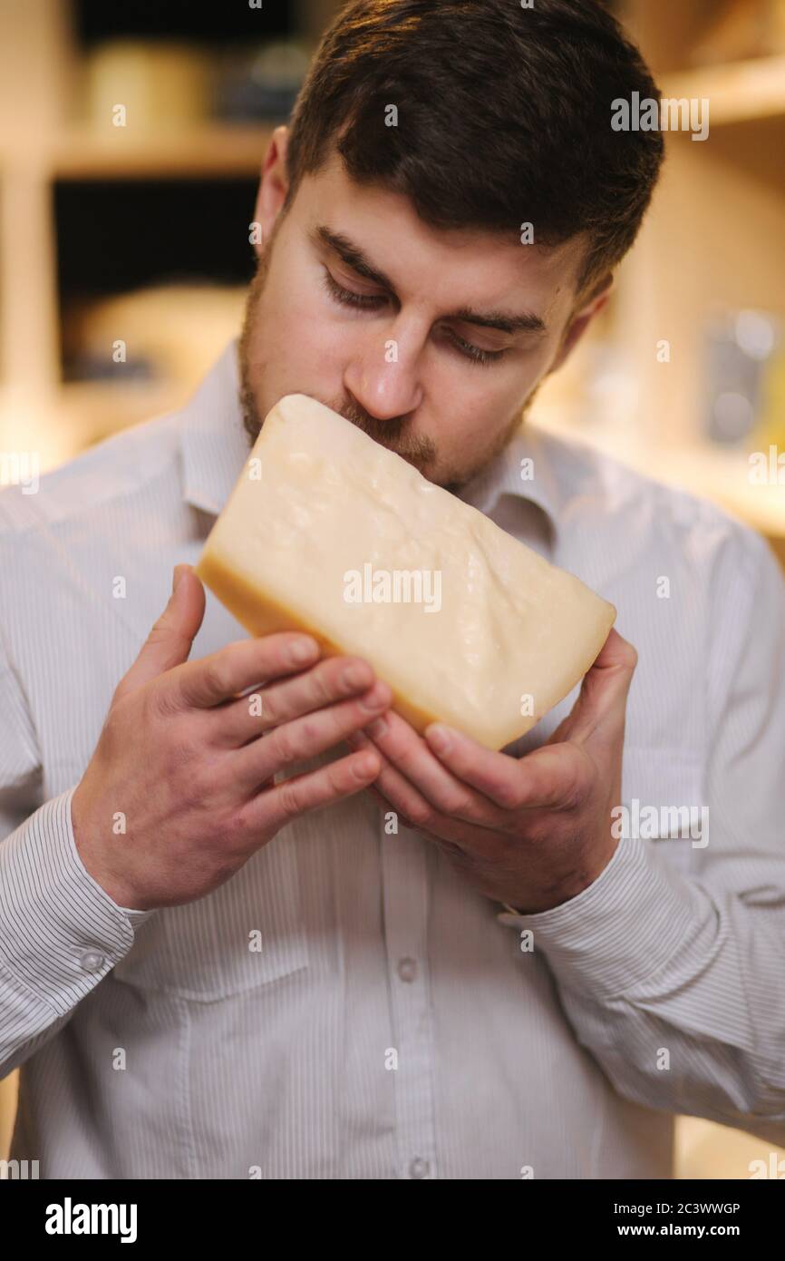 Black Man Sniffing Pizza
