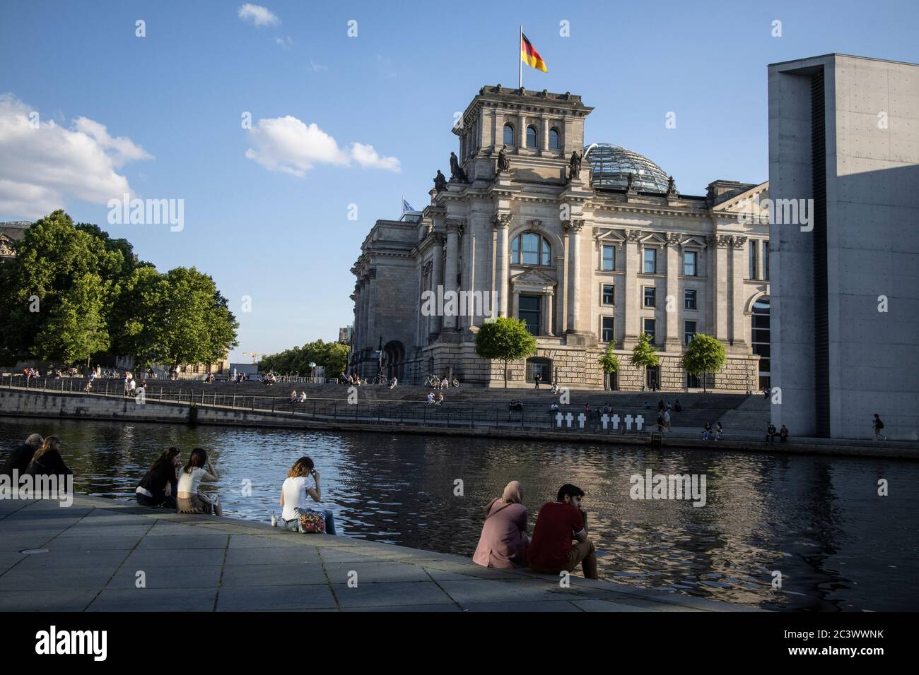 Marie-Elisabeth-Lüders-Haus building situated in the government area along the River Spree, Berlin, Germany, Europe Stock Photo