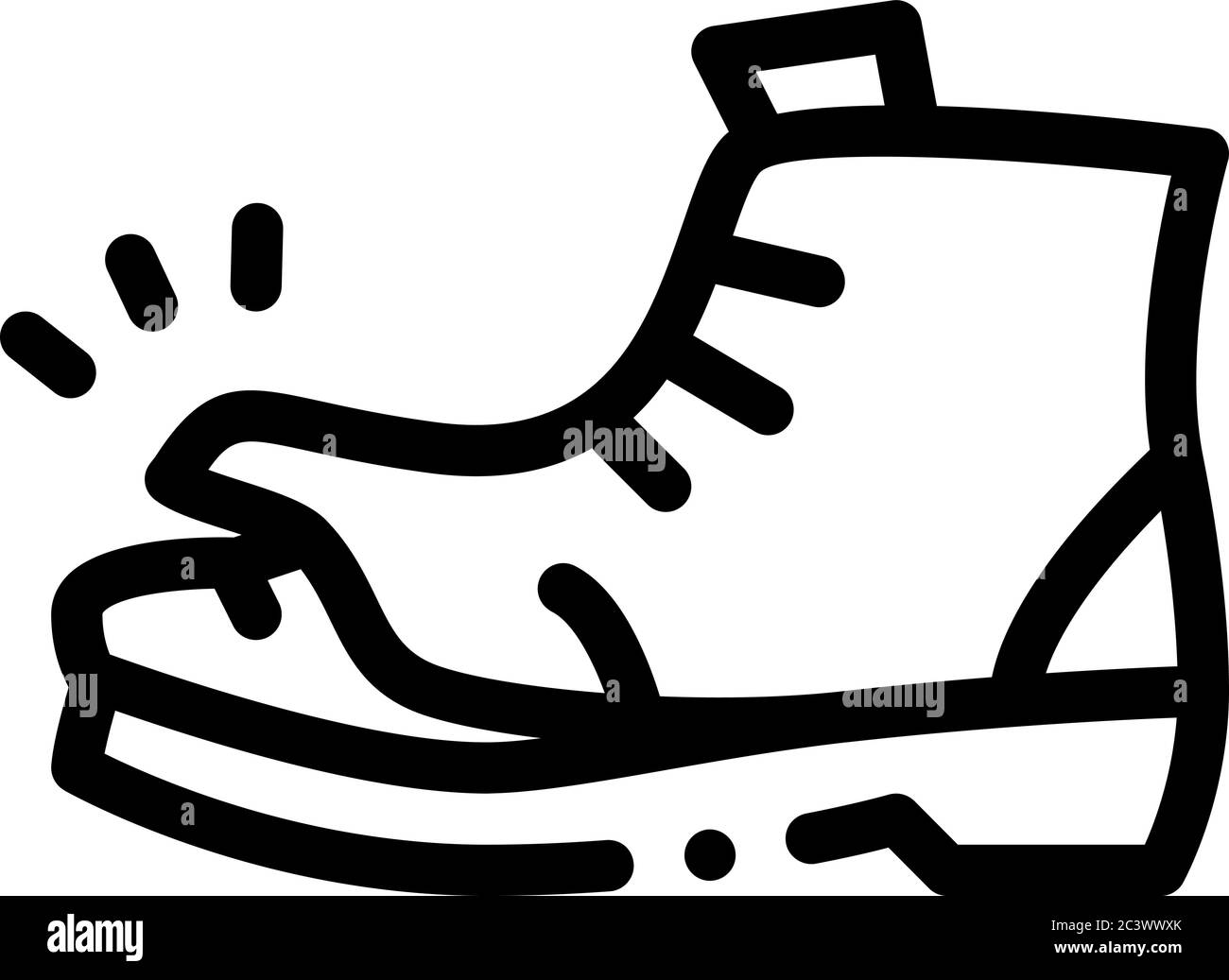 homeless torn boot icon vector outline illustration Stock Vector Image ...