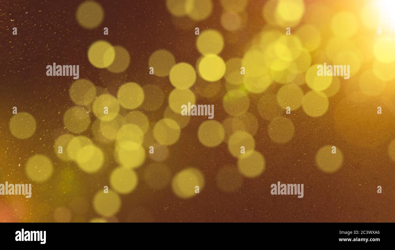 Golden colored defocused bokeh lights background - horizontal wallpaper ...