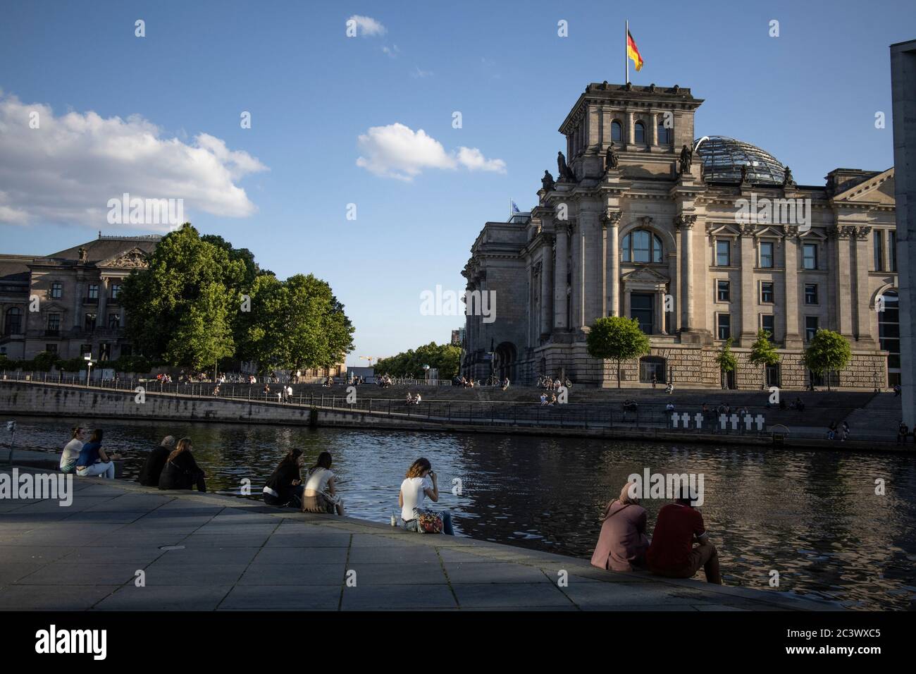 Marie-Elisabeth-Lüders-Haus building situated in the government area along the River Spree, Berlin, Germany, Europe Stock Photo