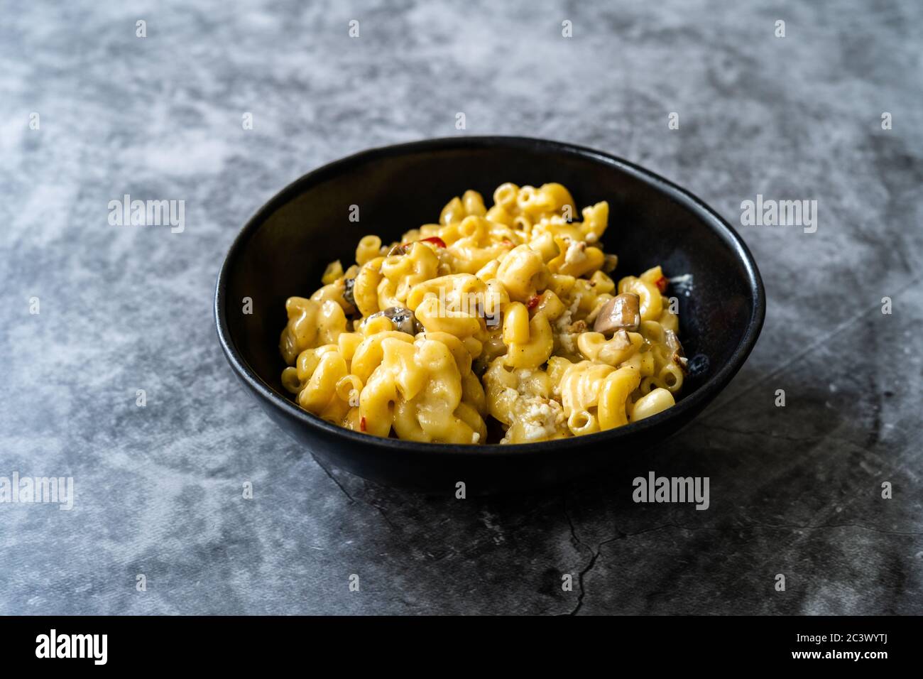 Mac and Cheese, American Style Macaroni Pasta with Cheesy Sauce and