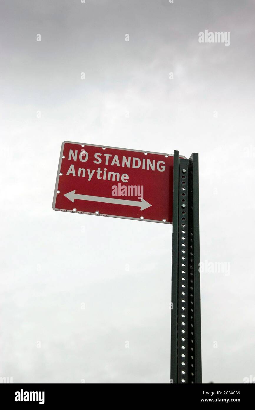 No Standing road sign in Manhattan New York Stock Photo Alamy
