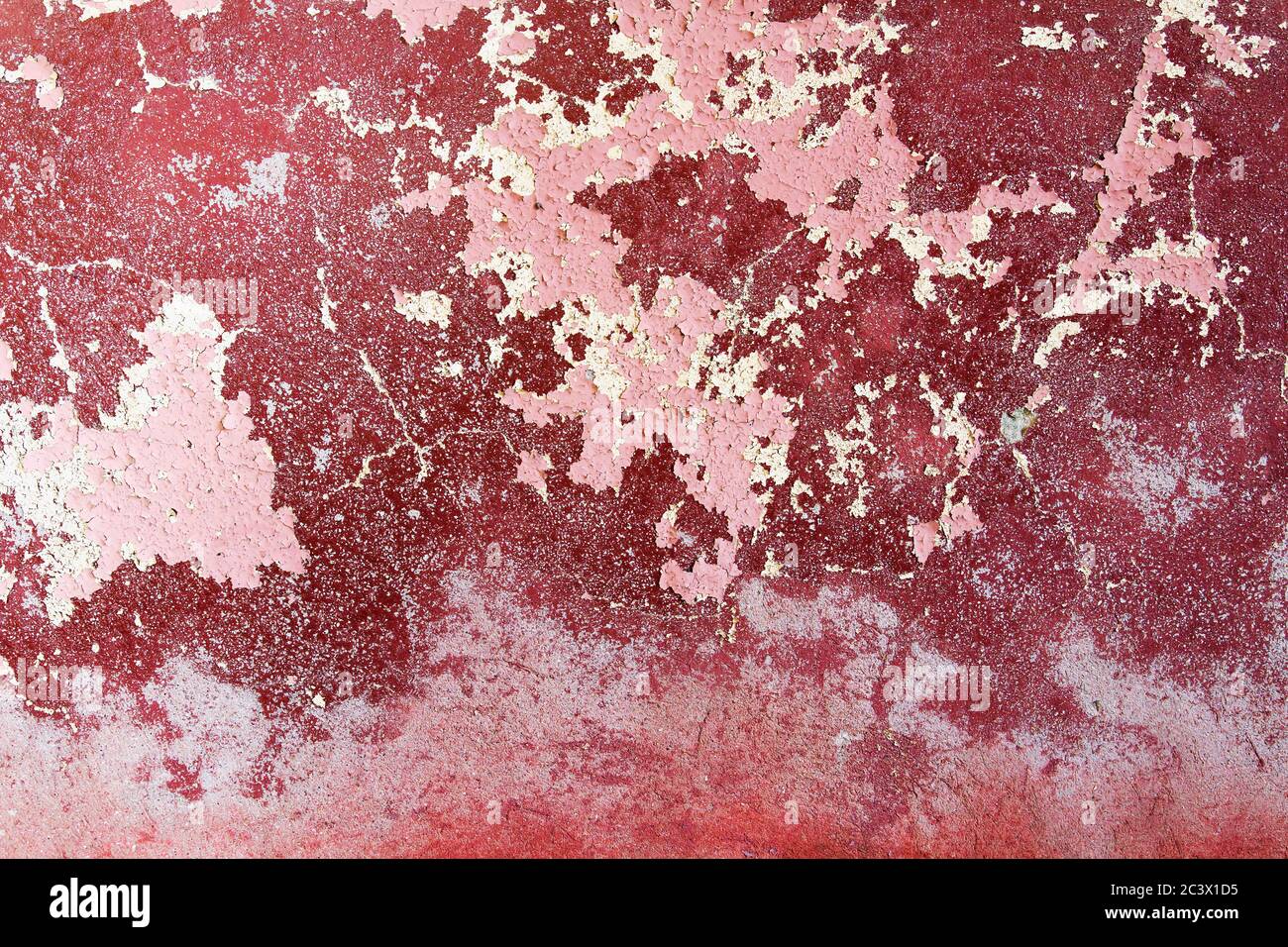 Old wall with peeling paint Stock Photo