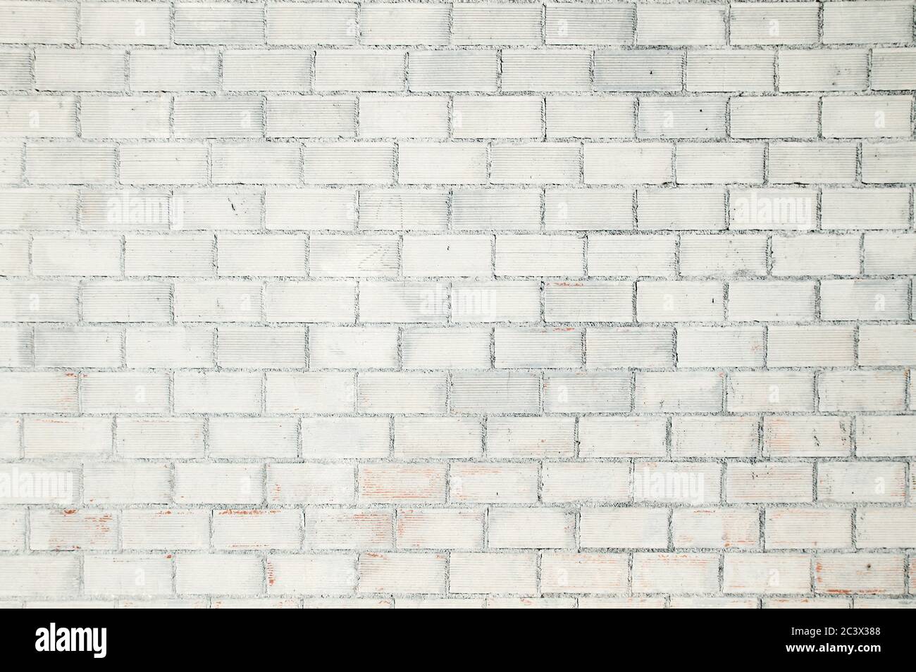 Old white painted brickwall detail Stock Photo